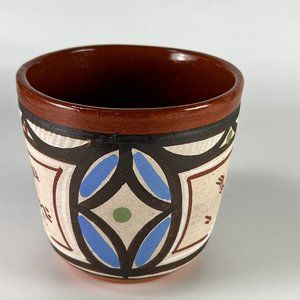 Red Clay Artisan Handcrafted Hand Painted Pot Vase Venezuela Souvenir Gift